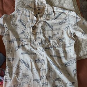 Western aloha Men's Cream Graphic Shirt